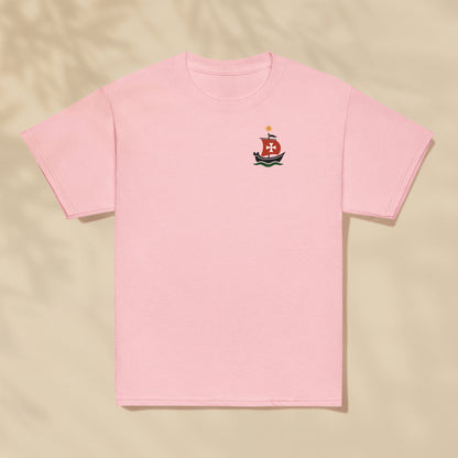 T-shirt enfant Caravelle Bateau Portugal imprimé sur la poitrine, série Aventures Maritimes TifoArt