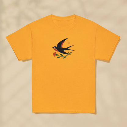 T-shirt enfant Hirondelle folk Portugal imprimé sur la poitrine, série Folklore Portugais TifoArt