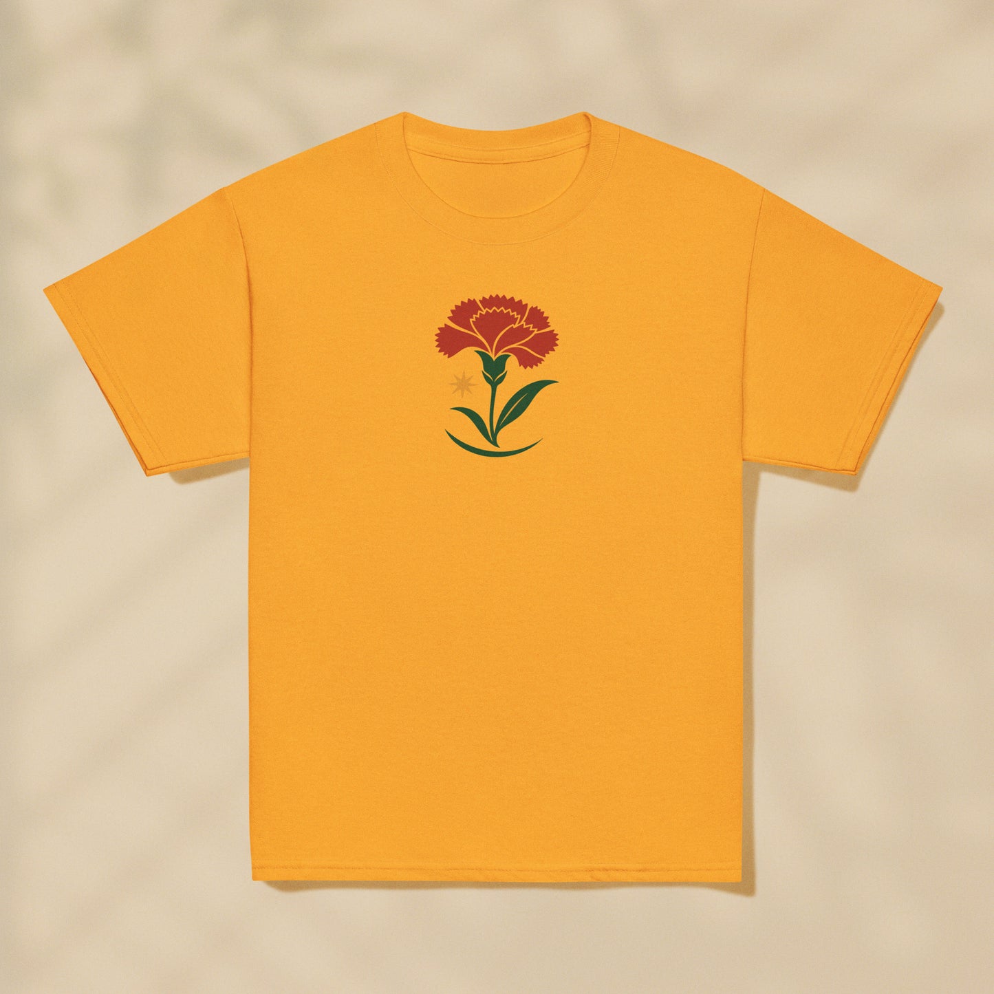 T-shirt enfant Œillet Fleur Portugal imprimé sur la poitrine, série Folklore Portugais TifoArt