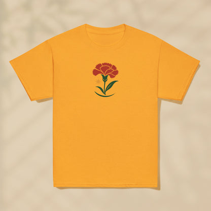 T-shirt enfant Œillet Fleur Portugal imprimé sur la poitrine, série Folklore Portugais TifoArt