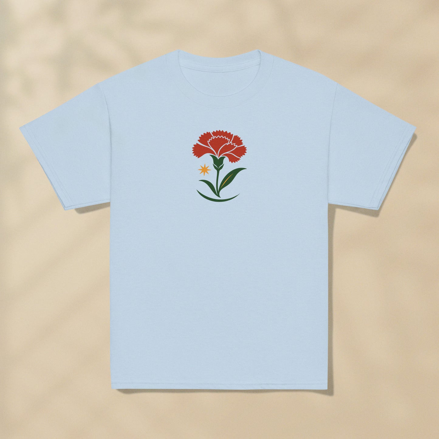 T-shirt enfant Œillet Fleur Portugal imprimé sur la poitrine, série Folklore Portugais TifoArt