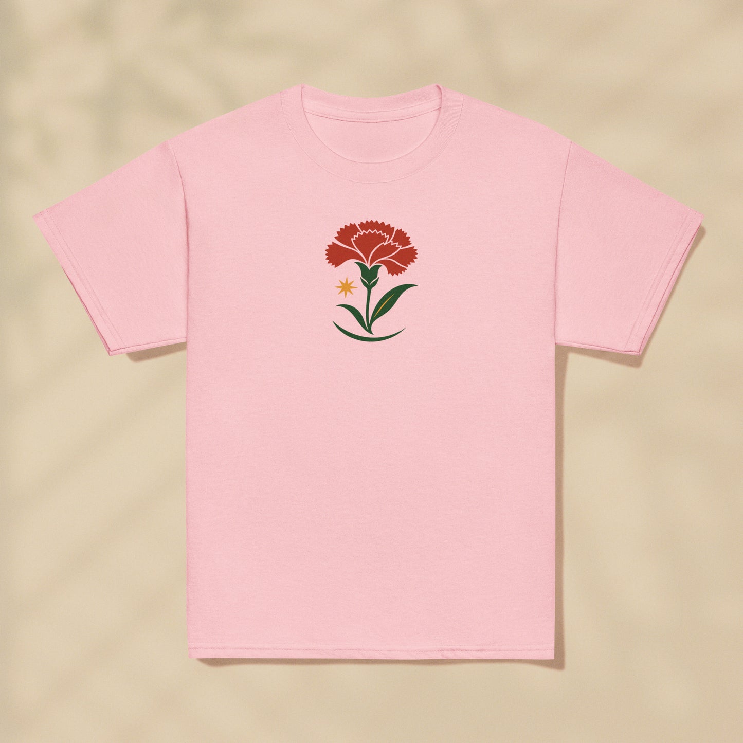 T-shirt enfant Œillet Fleur Portugal imprimé sur la poitrine, série Folklore Portugais TifoArt