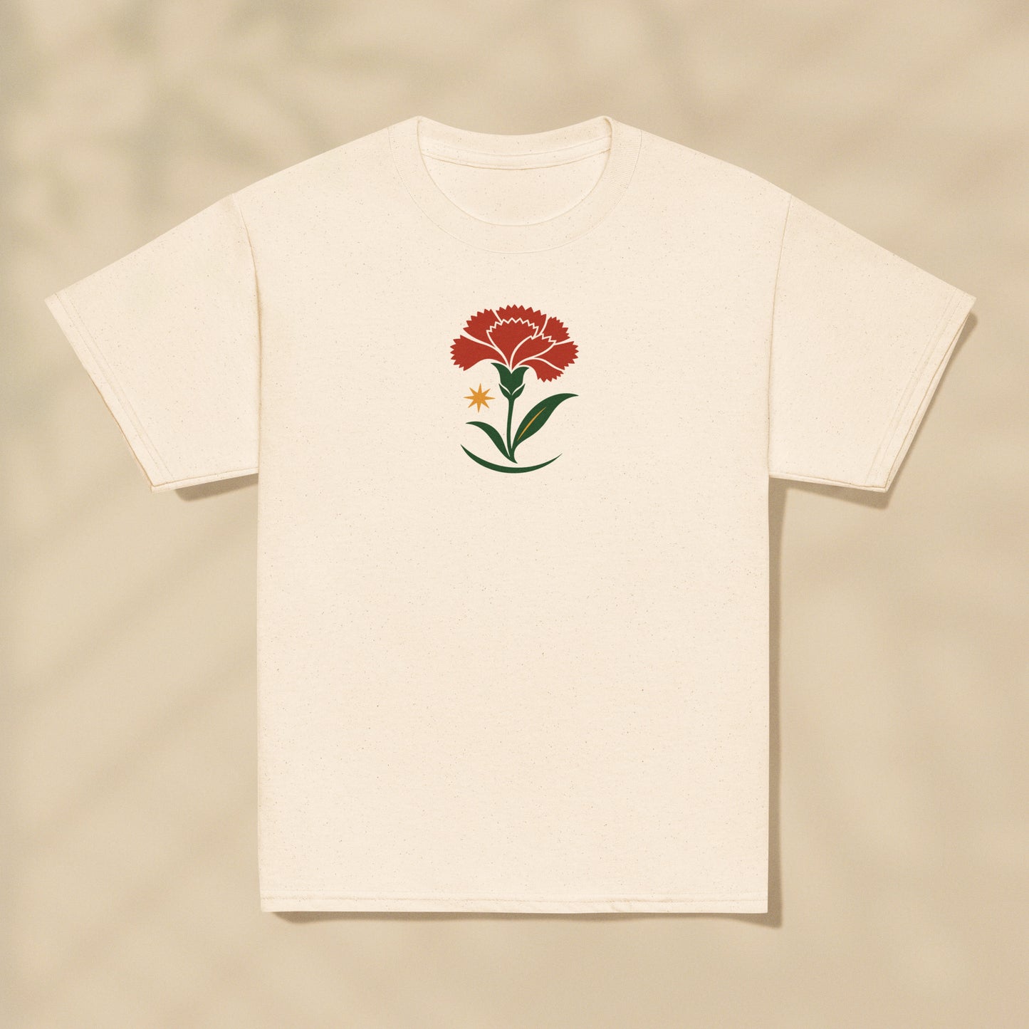 T-shirt enfant Œillet Fleur Portugal imprimé sur la poitrine, série Folklore Portugais TifoArt