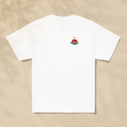 T-shirt enfant Soleil du large Portugal imprimé sur la poitrine, série Aventures Maritimes TifoArt