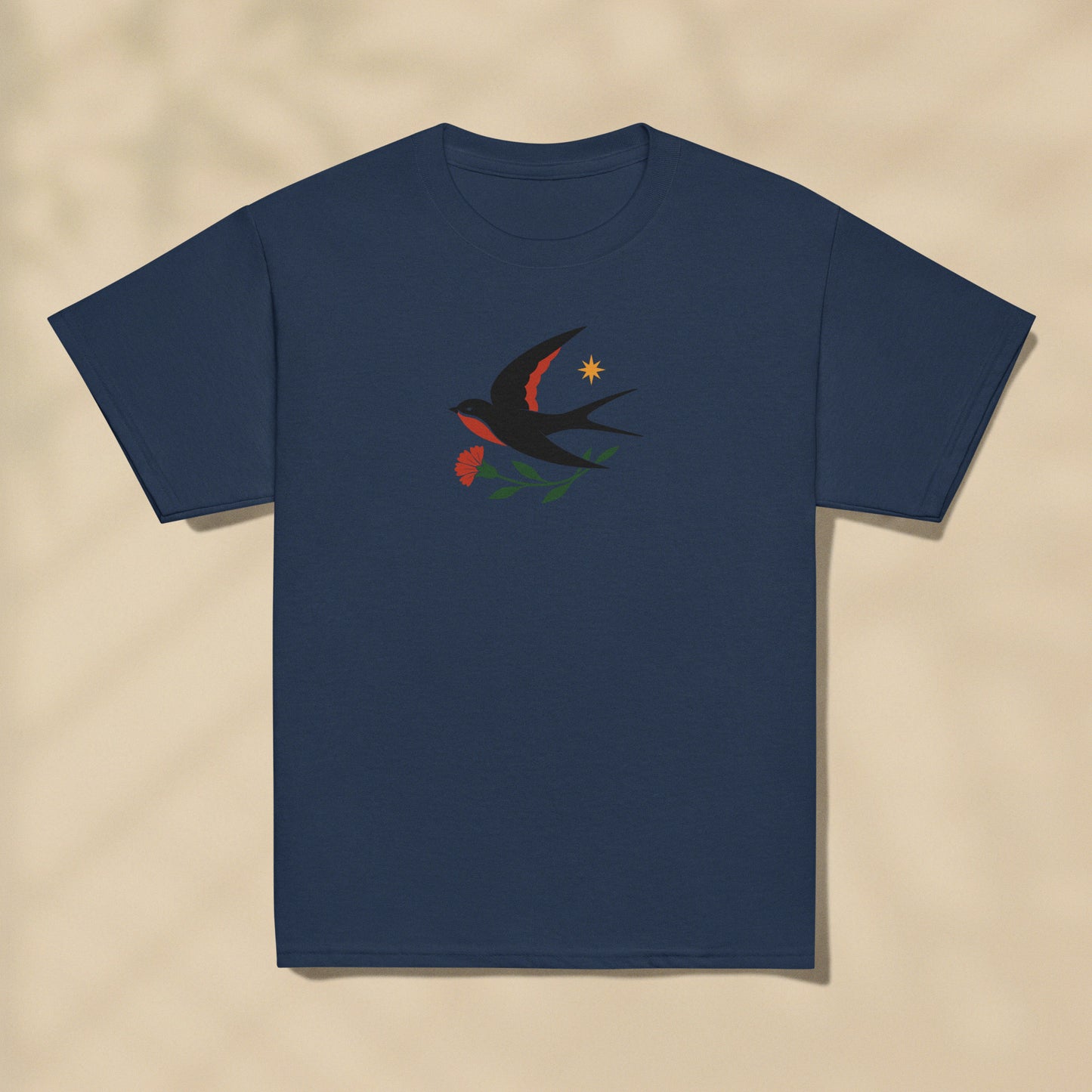 T-shirt enfant Hirondelle folk Portugal imprimé sur la poitrine, série Folklore Portugais TifoArt