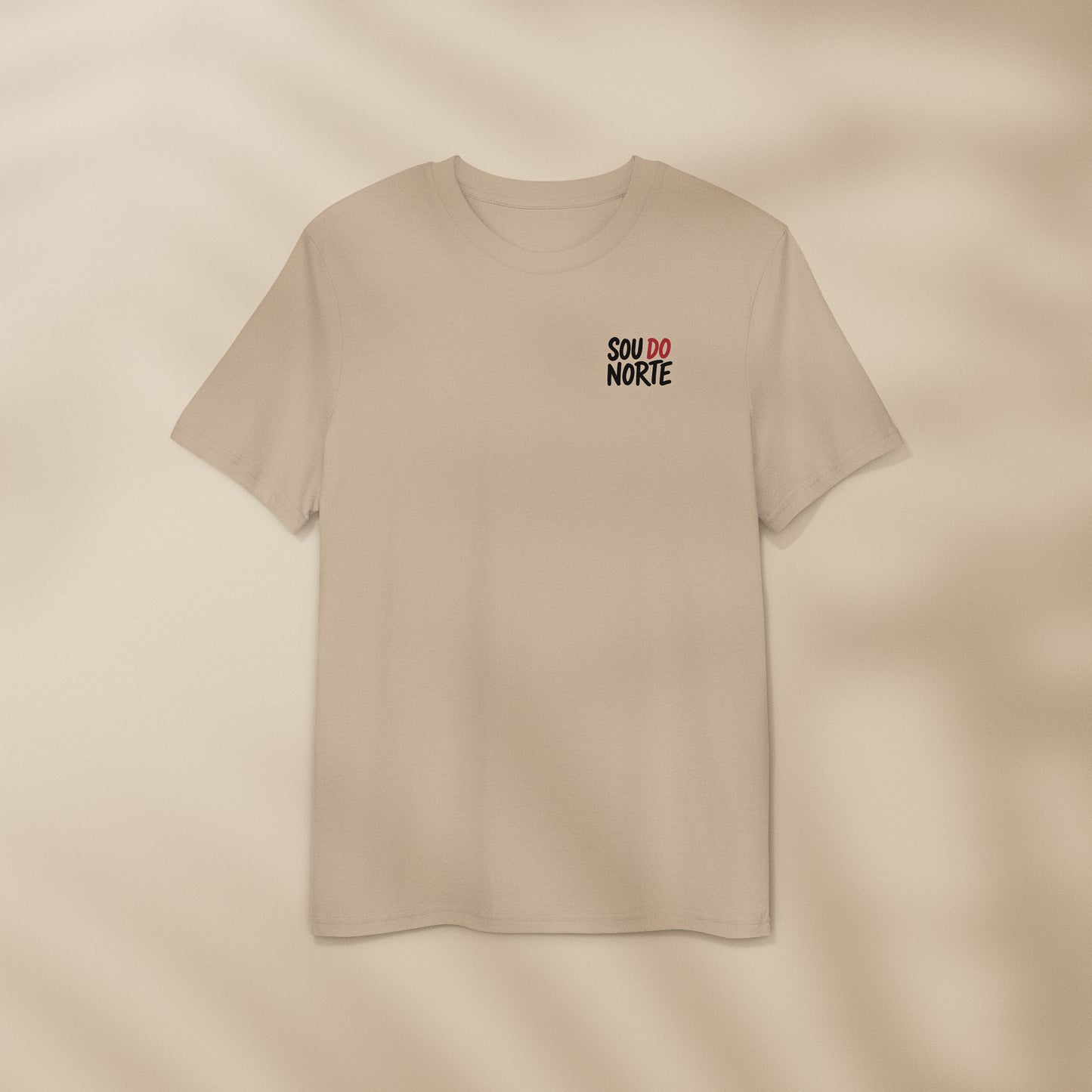 T-shirt Sou do Norte Desert Dust à plat, motif noir et burgundy sur la poitrine, TifoArt