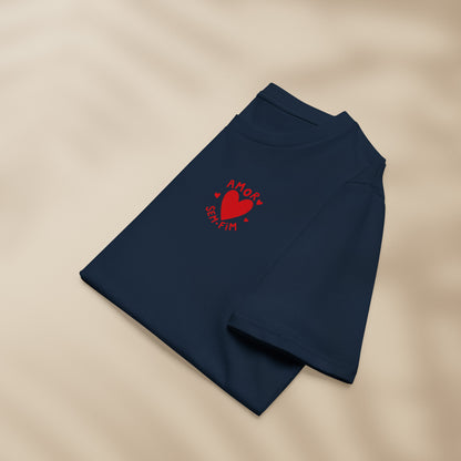 t-shirt amor sem fim navy coeur rouge tifoart