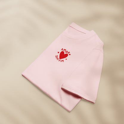 t-shirt amor sem fim rose coeur rouge tifoart