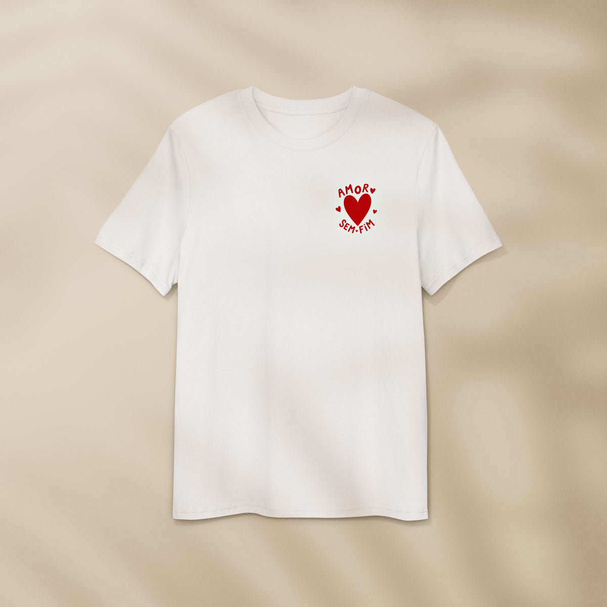 t-shirt amor sem fim blanc coeur rouge tifoart