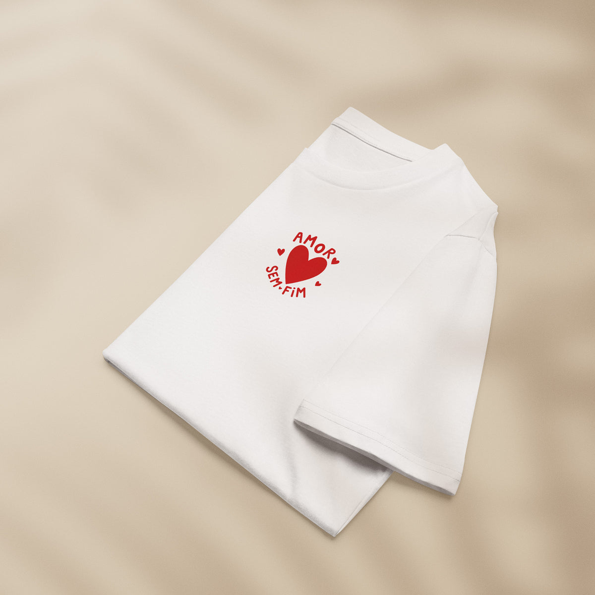 t-shirt amor sem fim blanc coeur rouge tifoart